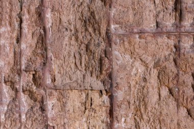 taş duvar yıpranmış sert açık kahverengi arka plan sağlam taban