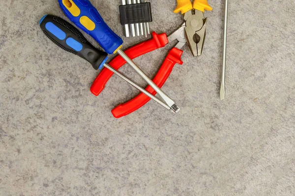 Herramienta de mano trabajo turner ingeniería fondo reparación coche servicio — Foto de Stock