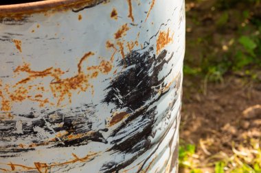 demir varil eski paslı eski phabby closeup konteyner petrol gaz gaz kullanılan tesisi