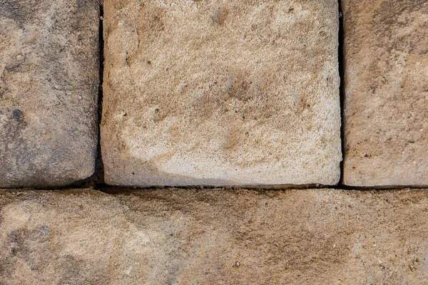 Grijze stenen achtergrond grote blokken. Oude geplaveide muur verweerde — Stockfoto