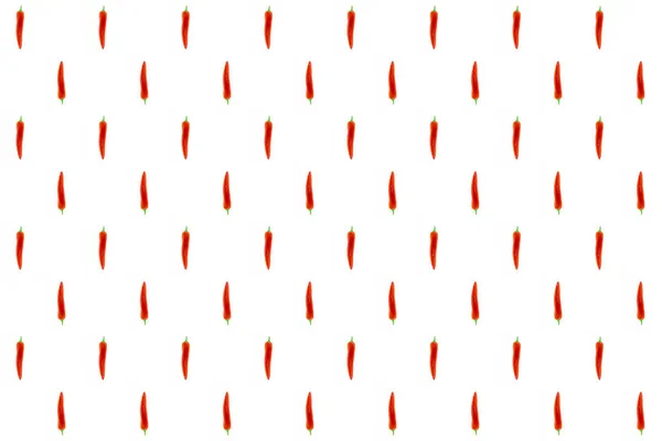 매운 칠리 페퍼 신선한 빨간 포드 밝은 흰색 고립 된 백그룬 — 스톡 사진