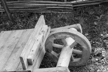 el arabası eski iş aracı nakliye tonda arka plan yakın