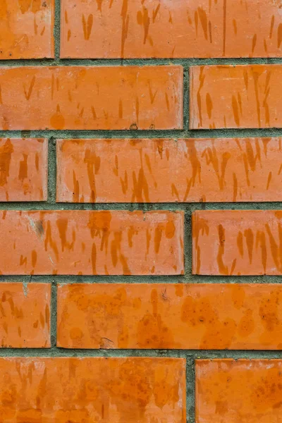 Orange vertikal sten Potter uppsättning rektangulära tegel grunge bakgrund — Stockfoto