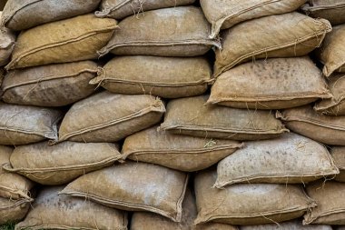 desen katlanmış kum torbaları, sel ve kasırga arka plana karşı savunma duvarı