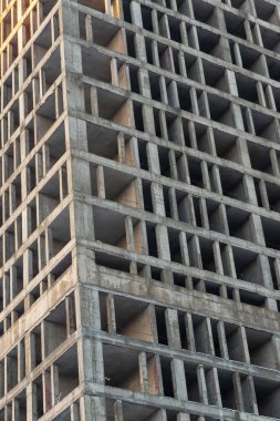 yüksek çok katlı ev inşaat halinde dikey arkaplan