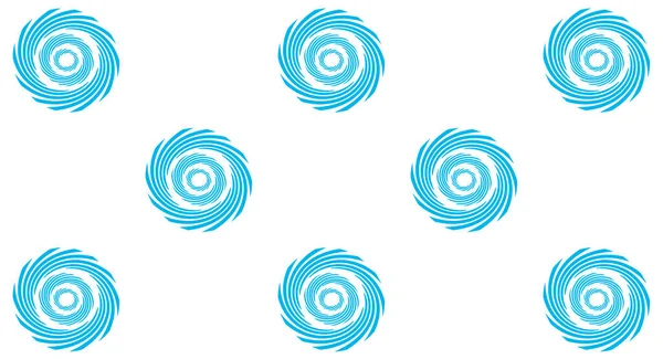 Padrão Arte Espiral Azul Brilhante Fundo Branco Design Geométrico — Fotografia de Stock