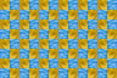 Bir dama tahtası deseninde iki renkten oluşan soyut renk bileşimi