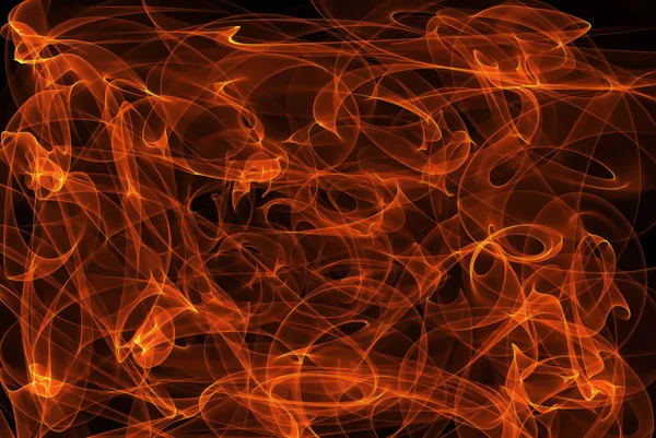 Gefrorene Fadenflamme Auf Schwarzem Hintergrund Design Energie Und Bewegung — Stockfoto