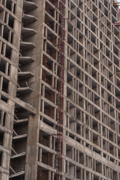 Budova Cement Základní Dům Vertikálně Bytové Zázemí — Stock fotografie