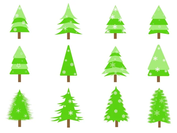 Collection of trees Icon for winter season or Christmas . Can be used to illustrate any nature or healthy lifestyle topic.