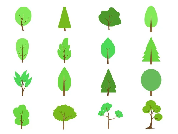 Insamling Platt Träd Ikonen Kan Användas För Att Illustrera Någon — Stock vektor