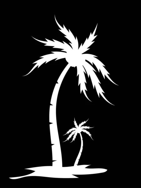 Bílé Kokosové Stromy Ikona Lze Použít Pro Ilustraci Jakékoliv Přírody — Stockový vektor