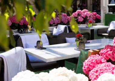 Moskova bir kaldırım kafe