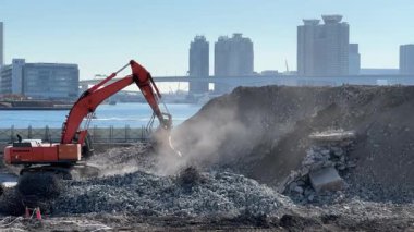 Tokyo Harumi wharf Demolition work December 2023