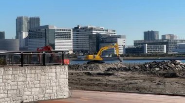Tokyo Harumi wharf Demolition work December 2023