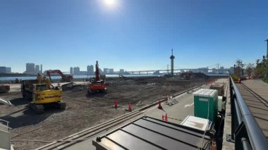 Tokyo Harumi wharf Demolition work December 2023