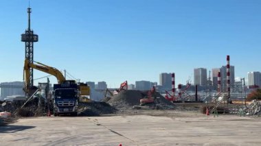Tokyo Harumi wharf Demolition work December 2023