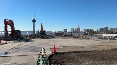 Tokyo Harumi wharf Demolition work December 2023
