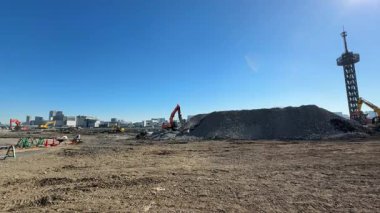 Tokyo Harumi wharf Demolition work December 2023