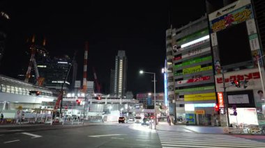 Shibuya Gece Manzarası, Japonya Tokyo Haziran 2025