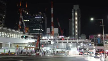 Shibuya Gece Manzarası, Japonya Tokyo Haziran 2025