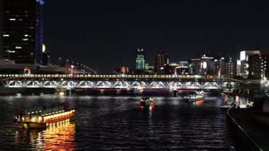 Tokyo Sumida Nehri Yürüyüş Gecesi Görünümü Nisan 2025