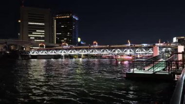 Tokyo Sumida Nehri Yürüyüş Gecesi Görünümü Nisan 2025