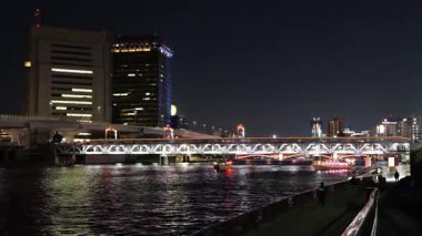 Tokyo Sumida Nehri Yürüyüş Gecesi Görünümü Nisan 2025