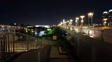 Odaiba Merkezi Gezinti Alanı, Tokyo Japonya Gece Manzarası 2025