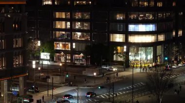 Marunouchi, Tokyo Japon Gece Manzarası Ocak 2025