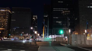 Marunouchi, Tokyo Japon Gece Manzarası Ocak 2025