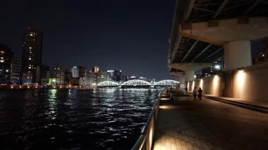 Kuramaebashi Gece Manzarası, Japonya Tokyo Haziran 2025