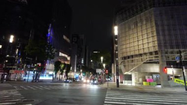 Ginza gece manzarası, Japonya Tokyo Haziran 2025