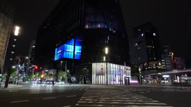 Ginza gece manzarası, Japonya Tokyo Haziran 2025