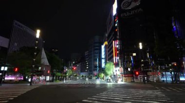 Ginza gece manzarası, Japonya Tokyo Haziran 2025