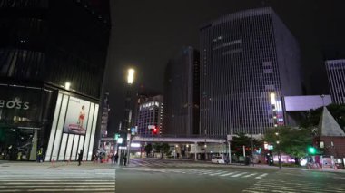 Ginza gece manzarası, Japonya Tokyo Haziran 2025