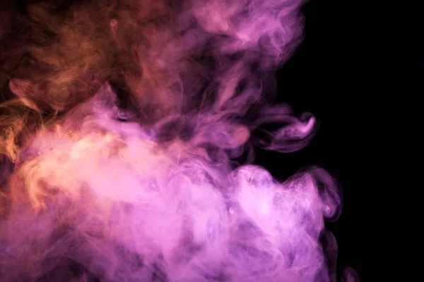 Színes Füst Elszigetelt Fekete Alapon Rózsaszín Háttérben Füst Vape — Stock Fotó