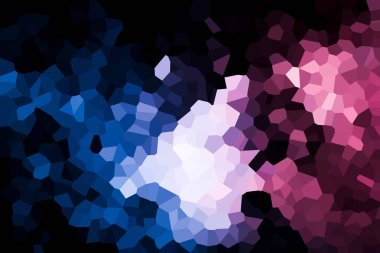 Modern arka plan çeşitli pembe ve mavi çokgenler ve üçgen geometrik desenli