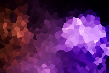 Renkli soyut geometrik kompozisyon, geometrik desen orange ve çeşitli çokgenler ve üçgen siyah Kağıt arka plan üzerinde pembe.