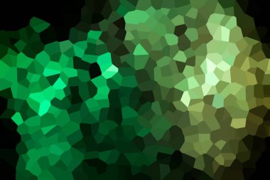 Soyut Yeşil ve sarı çokgenler siyah arka plan izole. Sahte kadar kartvizit ve web zemin için faydalı