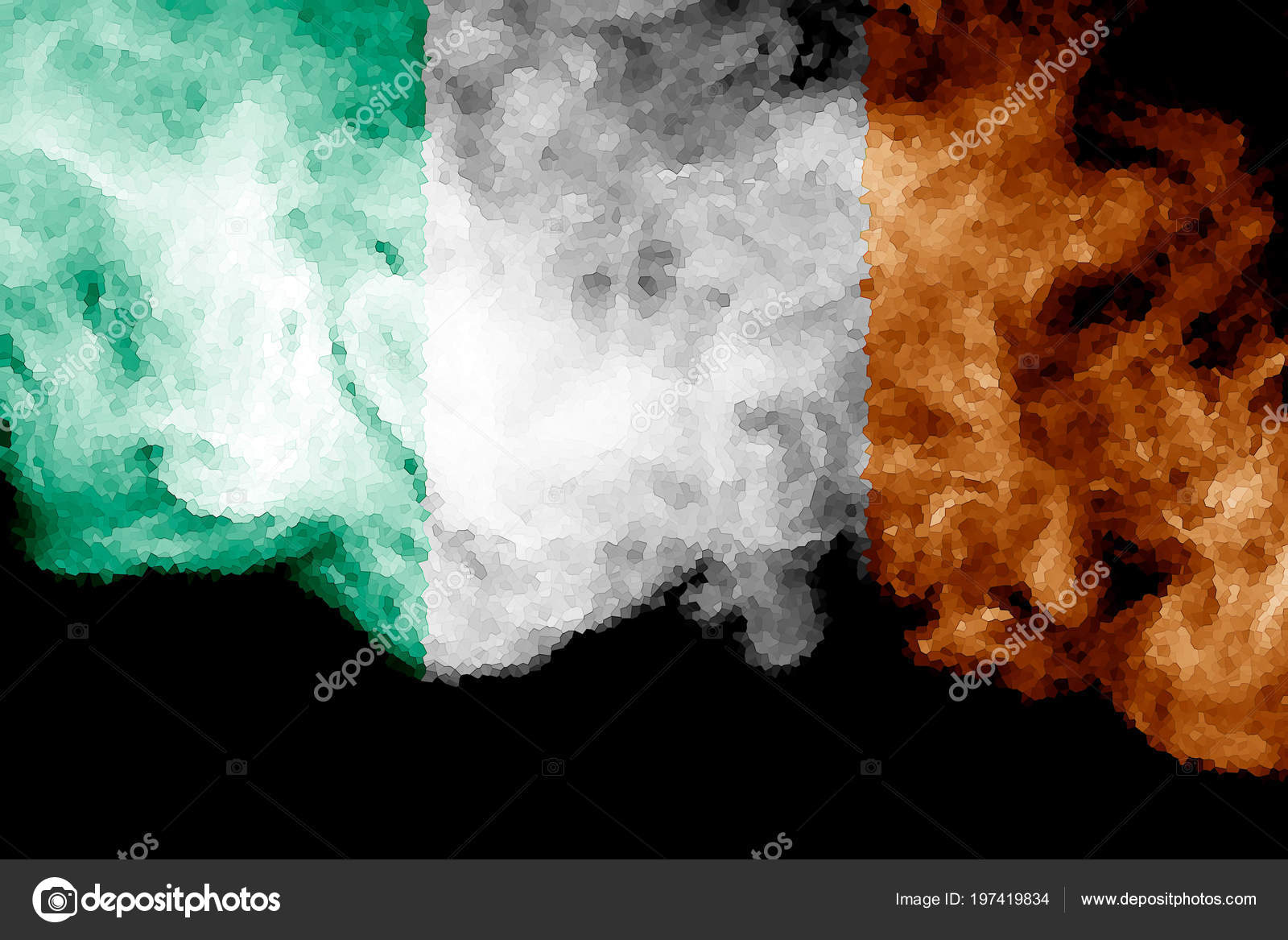 National Flag Ireland Thick Colored Smoke Black Isolated Background — Stock  Photo © everyonensk #197419834, image size:1600x1167