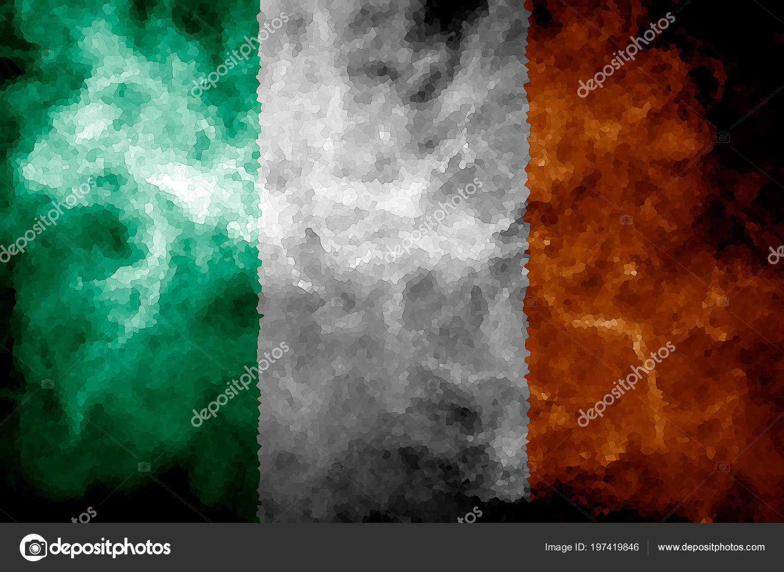 National Flag Ireland Thick Colored Smoke Black Isolated Background — Stock  Photo © everyonensk #197419846, image size:1600x1167
