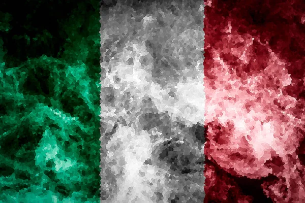 Государственный Флаг Италии Густого Цветного Дыма Черном Изолированном Фоне — стоковое фото