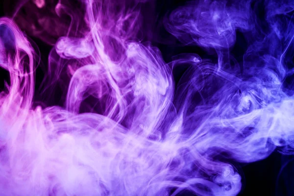 Облако Фиолетового Дыма Черном Изолированном Фоне Фон Дыма Вап — стоковое фото