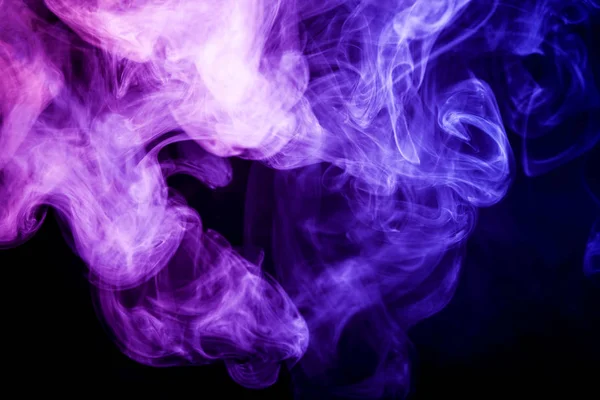 Colorful Purple Smoke Black Isolated Background Background Smoke Vap — Stock Photo, Image