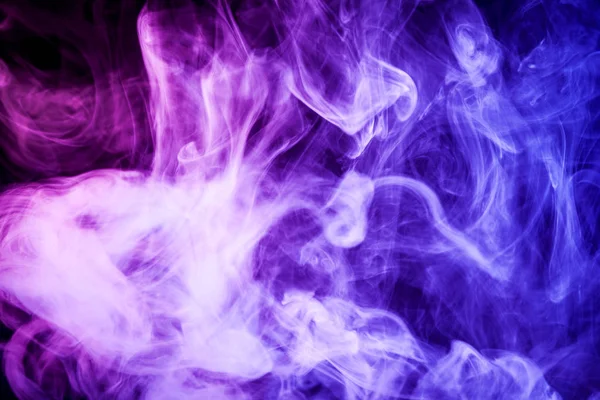 Colorful Purple Smoke Black Isolated Background Background Smoke Vap — Stock Photo, Image