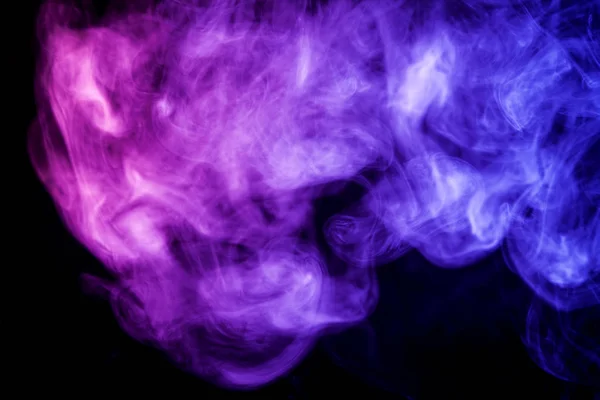 Barevné Purpurového Dýmu Černém Pozadí Izolované Pozadí Kouře Vape — Stock fotografie