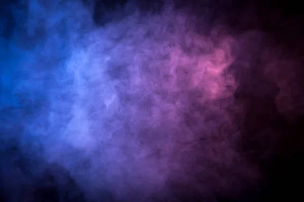 Ροζ Και Μπλε Καπνό Στο Μαύρο Backgroun — Φωτογραφία Αρχείου