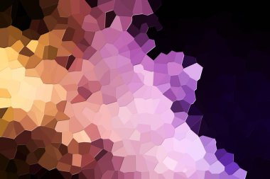 Bir soyut geometrik desen çeşitli çokgenler ve turuncu, pembe ve mor üçgenler fotoğrafı