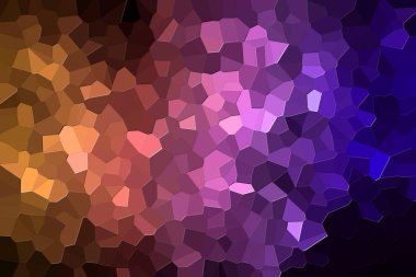Bir soyut geometrik desen çeşitli çokgenler ve turuncu, pembe ve mor üçgenler fotoğrafı